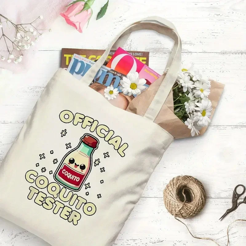 

Cartoon Cola Tote Bag Large Capacity Durable Travel Shopping Bag Handbag Cute Shoulder Bag for Women