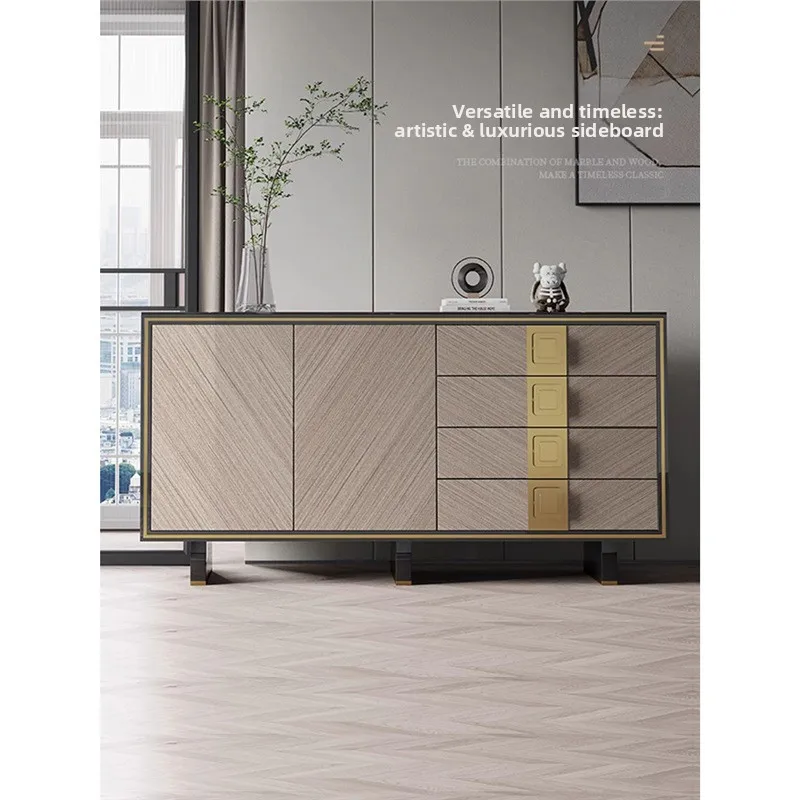 American side cabinet, light luxury living room cabinet, solid wood drawer entrance cabinet