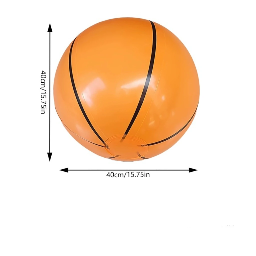 Bola de Praia Inflável de PVC Reforçado com Estampa Esportiva, Basquete, Futebol, para Piscina, Festa na Praia, Lazer e Brincadeiras Aquáticas, Esfera Inflável