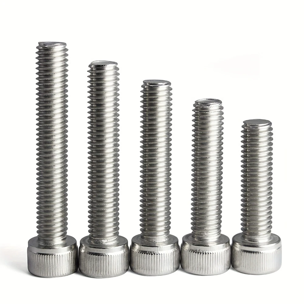 50pcs M6x30/40/45/50mm Screws 304 Stainless Steel Cup Head Internal Hexagonal Screws Cylindrical Head Bolts Hardware Fasteners