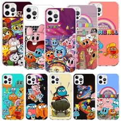 The Amazing World Gumball Phone Case For Apple iPhone 16 15 14 13 12 11 Pro Max XS XR X 7 + 8 Plus SE Soft Shell Cover Coque 15