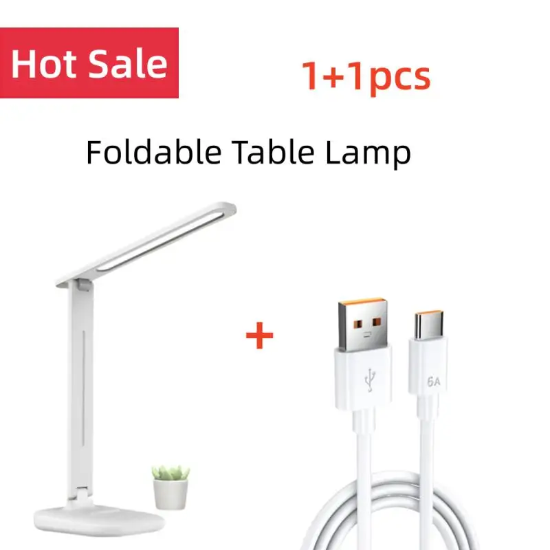 

Foldable Table Lamp Led Desk Lamp 3 Type Stepless Dimmable Touch Bedside Reading Eye Protection Night Light USB Chargeable