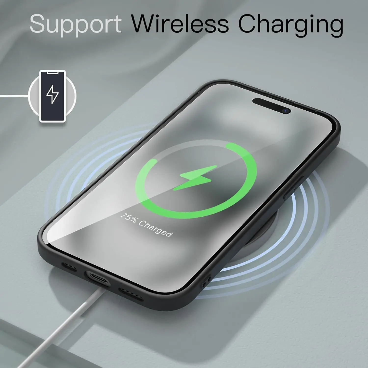 Luxury Matte Silicone Soft Case For iPhone 16 15 14 Plus 13 12 Mini 11 Pro Max Solid Black Back Cover Frosted Ultra Thin Shell - náhled 6