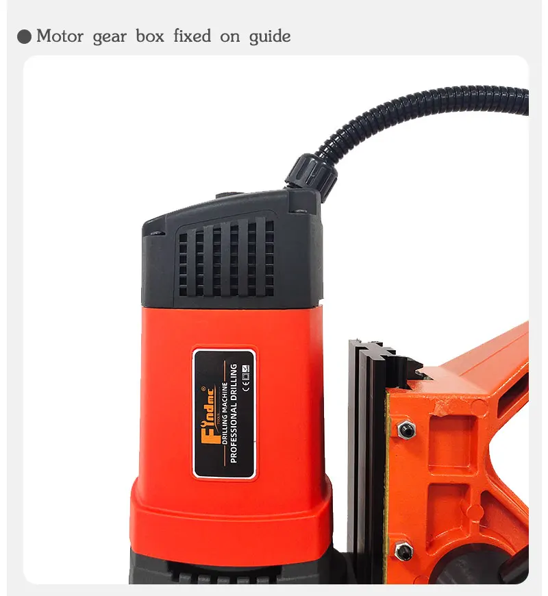 FD-98U Ergonomic Design Motor Gearbox Fixed on Guide Overload Speed Magnetic Drilling Machines