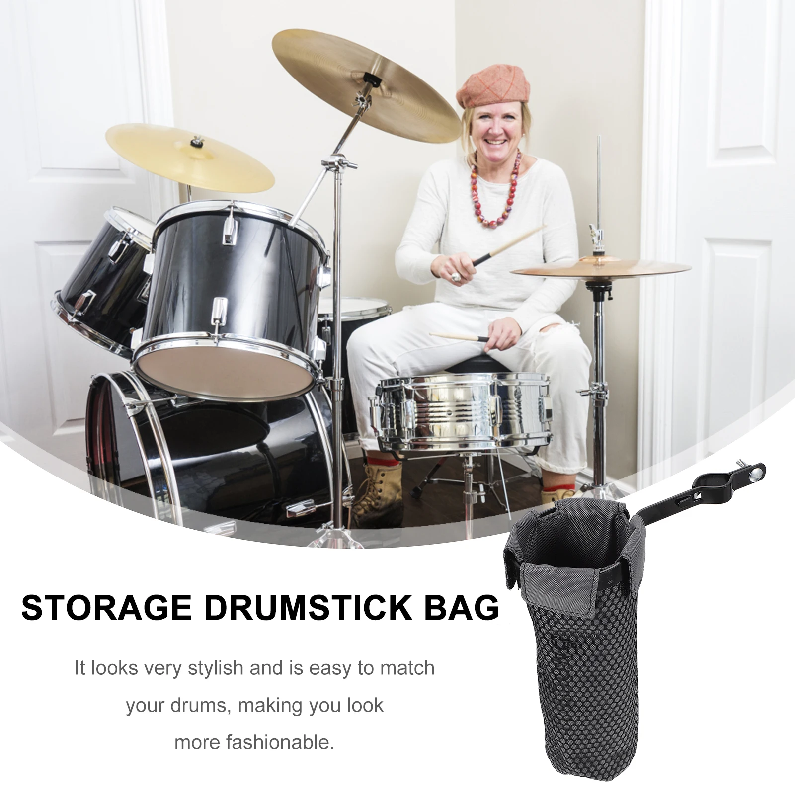 

Drum Stick Bag Drumstick Container Practical Drawstring Percussion Instrument Supply Holder Professional Pouch Drumsticks