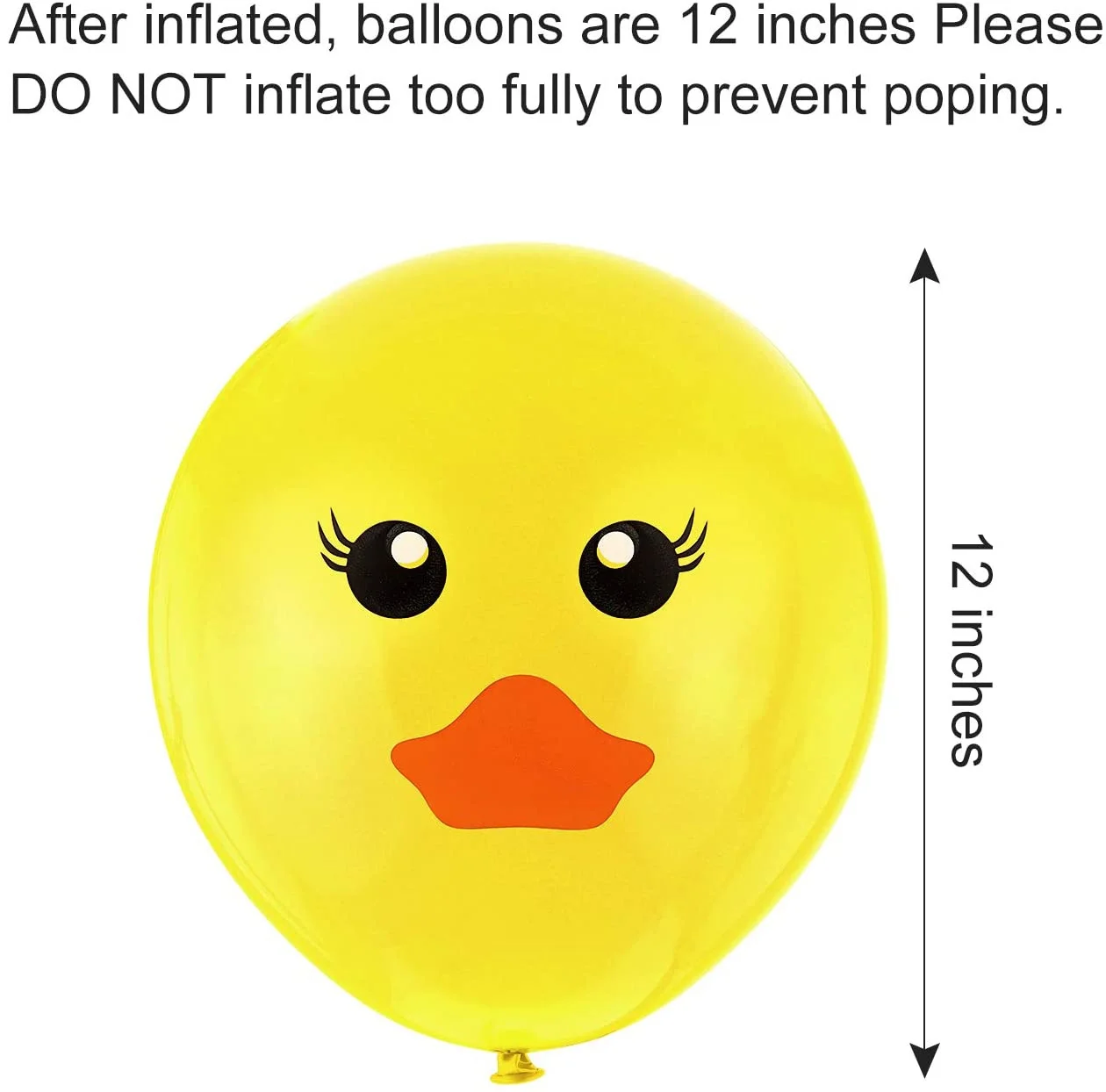 60 Pieces Yellow Duck Latex Balloons Cartoon Duck Printed Balloons for Wedding Birthday Party Baby Shower Decoration, 12 Inches