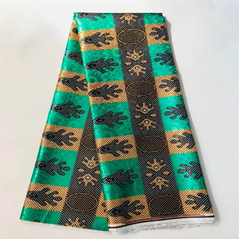 5 Yards Fashion Desing High Quality African Style Gold Line Jacquard Embroidery Lace Fabric For Party Prom Dress Material.