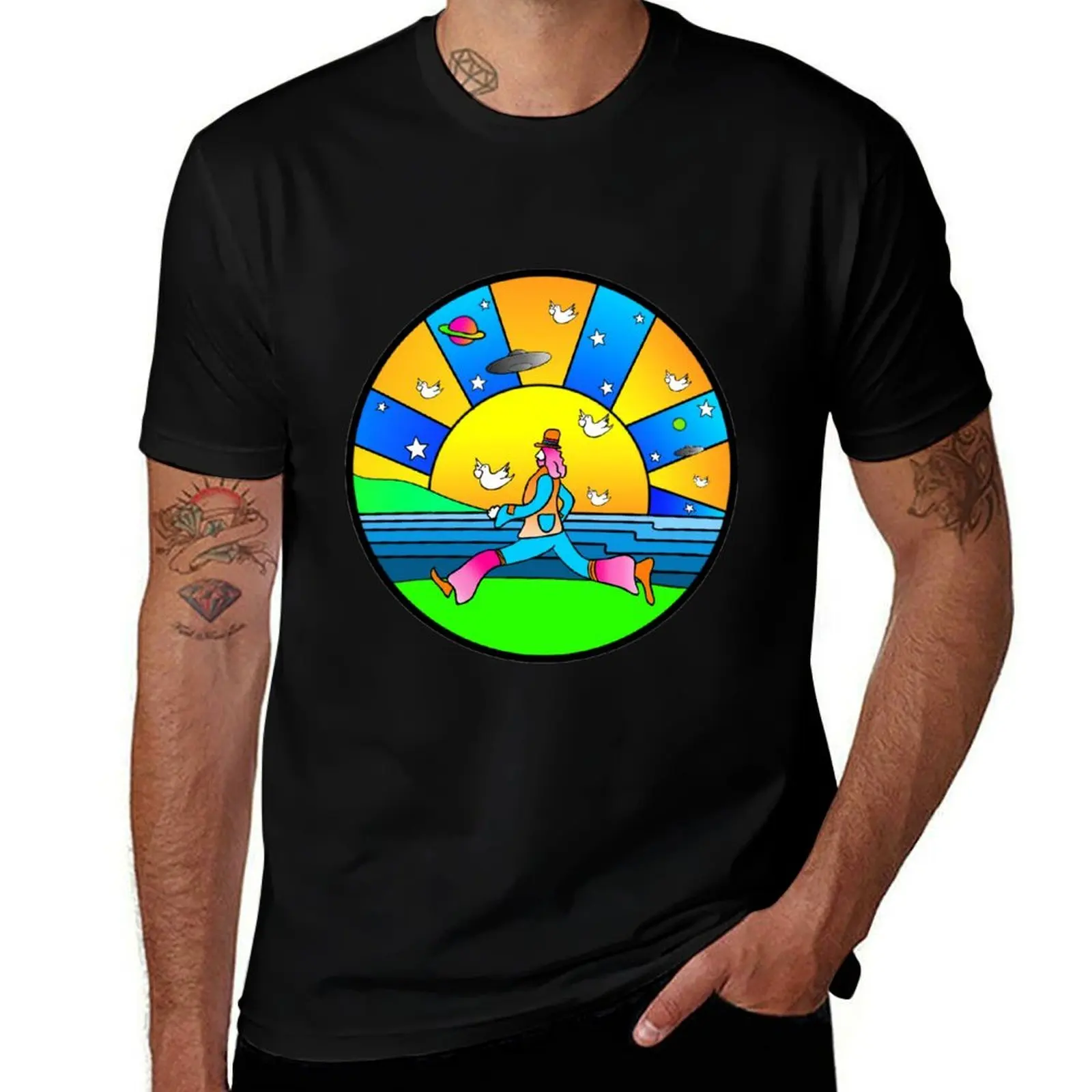 

Psychadelic Scene T-Shirt t shirts for man graphic vintage t shirt for man 100 percent cotton T-Shirt