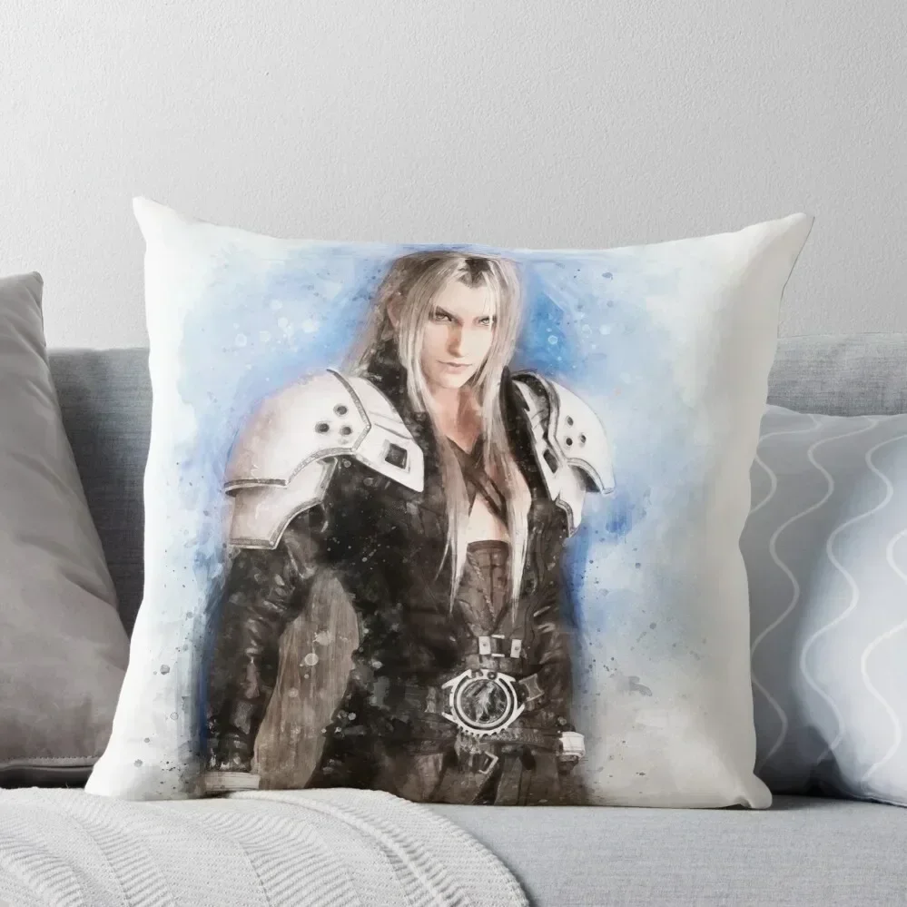 

Sephiroth watercolor Throw Pillow Pillowcases Bed Cushions Sofa Cushion Cover Christmas Pillow Cases Custom Cushion Photo pillow