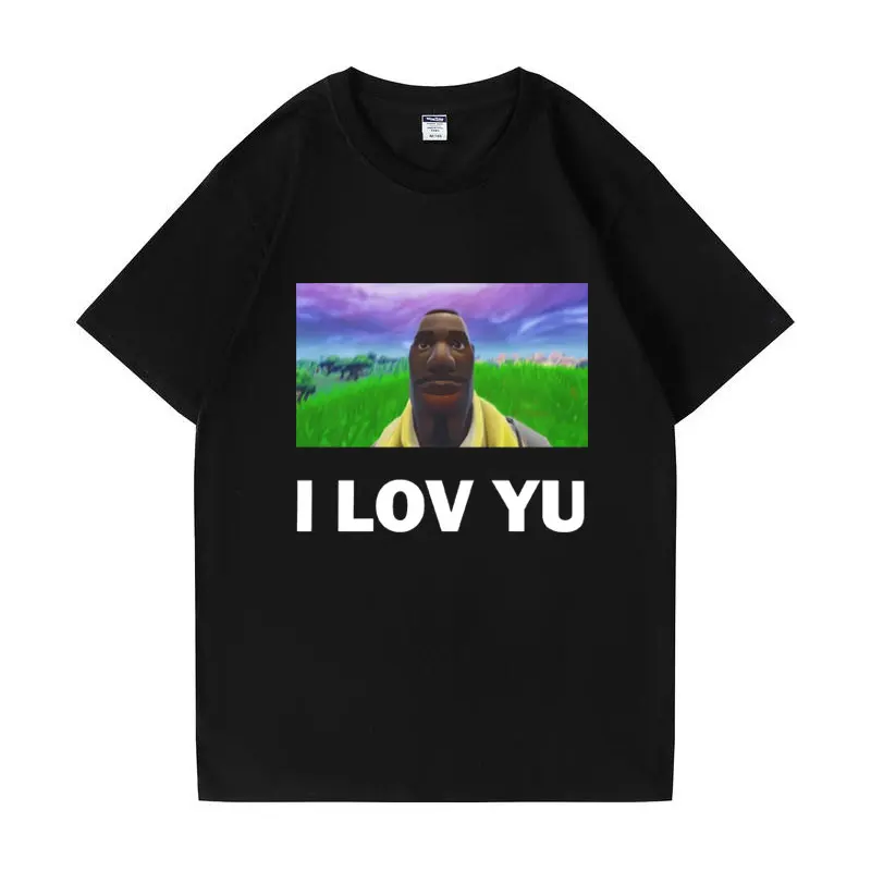 I Lov Yu T-Shirt Men Women Gift for Boyfriend Humor Funny T Shirt Fashion Oversized Cotton Tshirts Short Sleeves Retro Tees Male