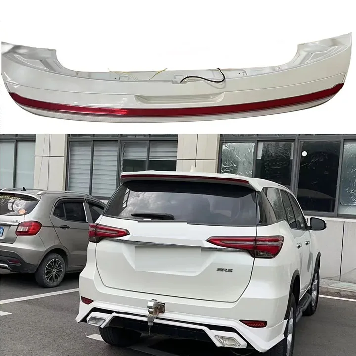 

ar Spoiler Tail Wing Trunk Lip with LED Light Fits for Fortuner Rear Spoiler Auto Accessories With Brake Turn Ledcustom