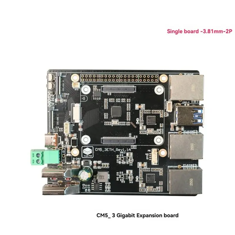 Superior For Raspberry Pi 3.81-2P Port Version CM5 3ETH Expansion Board 3 Gigabit Ethernet USB3.0 Pcie 2A 40PIN GPIO