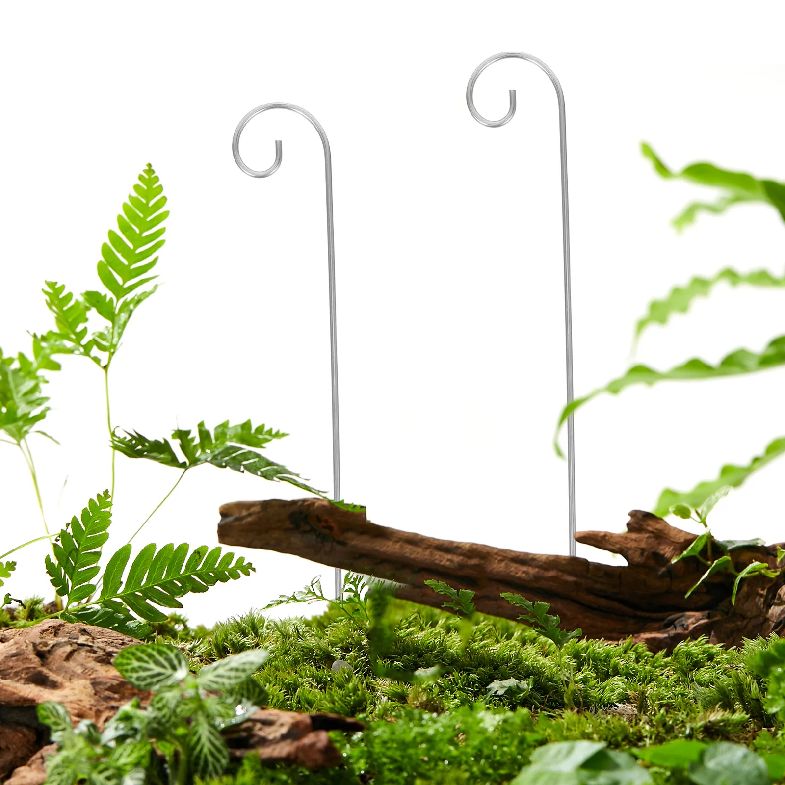 

10 Shepherd Garden Garden Shepherds Hook Floral Metal Card Holder Outdoor Hanging Plants Lanterns Sturdy Iron Decorative