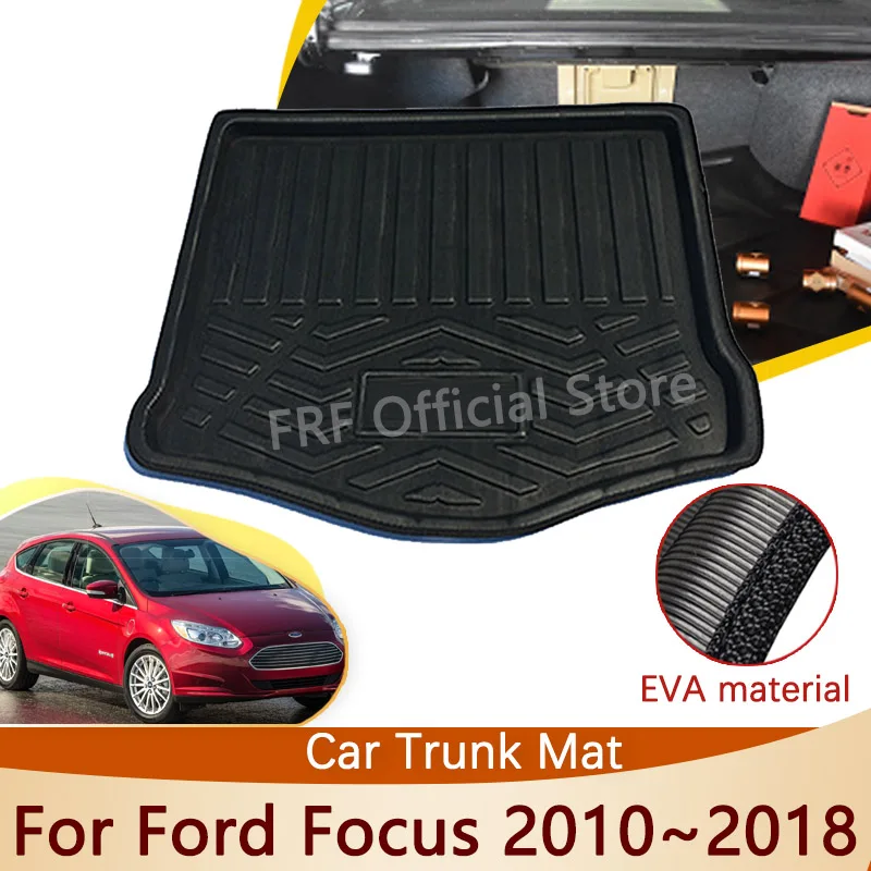 for Ford Focus 3 MK3 III 2011 2012 2013 2014 2015 2016 2017 2018 Hatch Sedan Trunk Mat Floor Tray Waterproof Cargo Boot Carpet