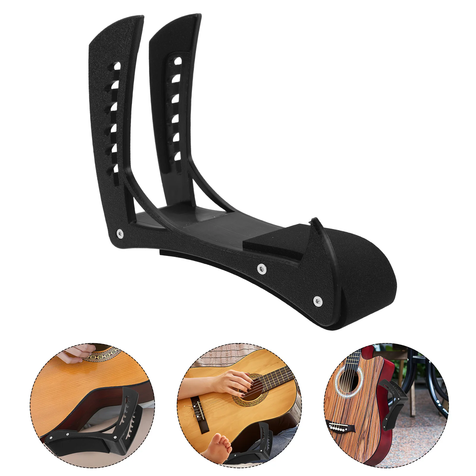 

Electric Guitar Foot Stool Adjustable Lightweight Portable Guitar Leg Stand For Stability Padded Support Tool