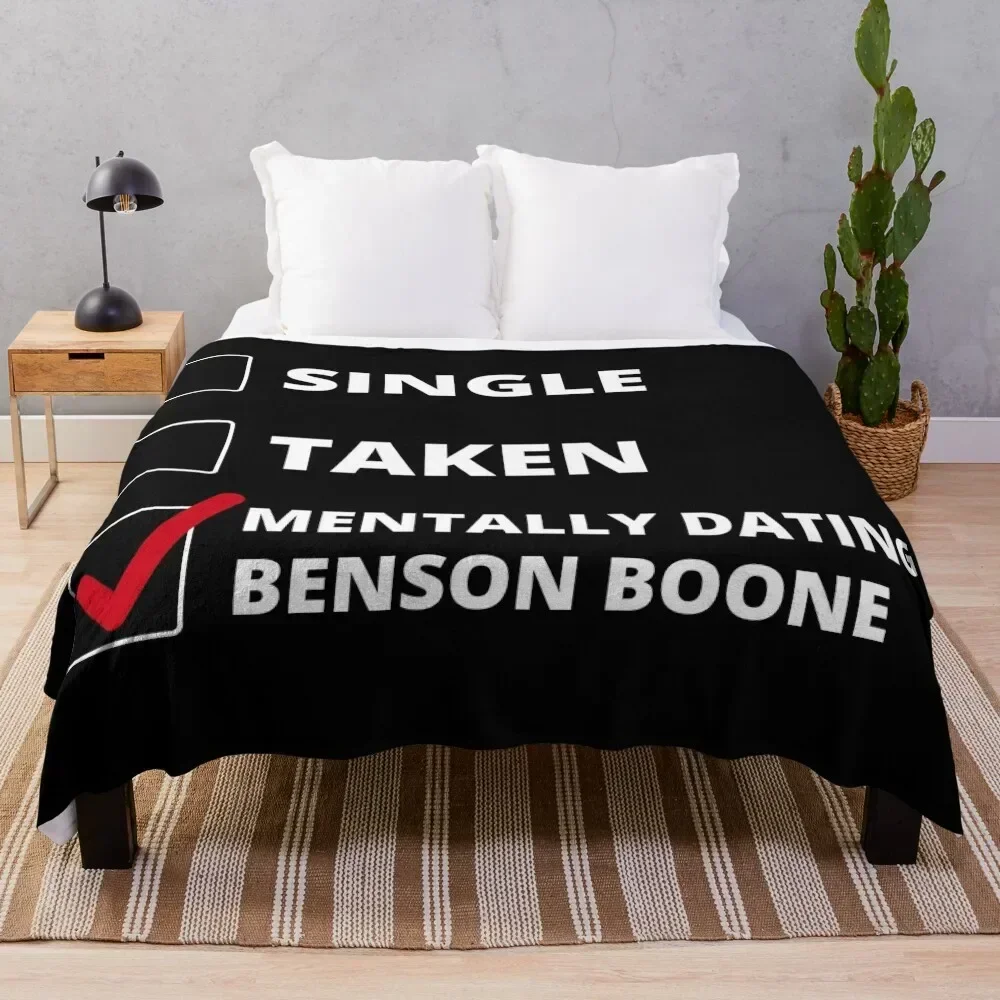 Mentally Dating Benson Boone Throw Blanket Flannels Baby Plaid Blankets