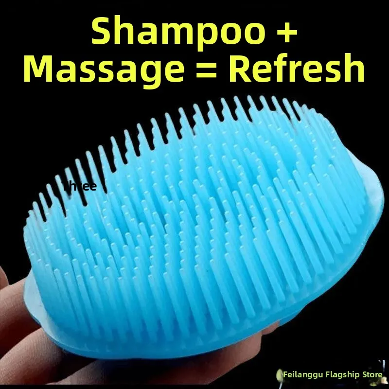 Adult Silicone Hair Washing Brush Head Massage Itch Relief Barber Shop Shampooing Tool Fly Blue Valley Brand 50925