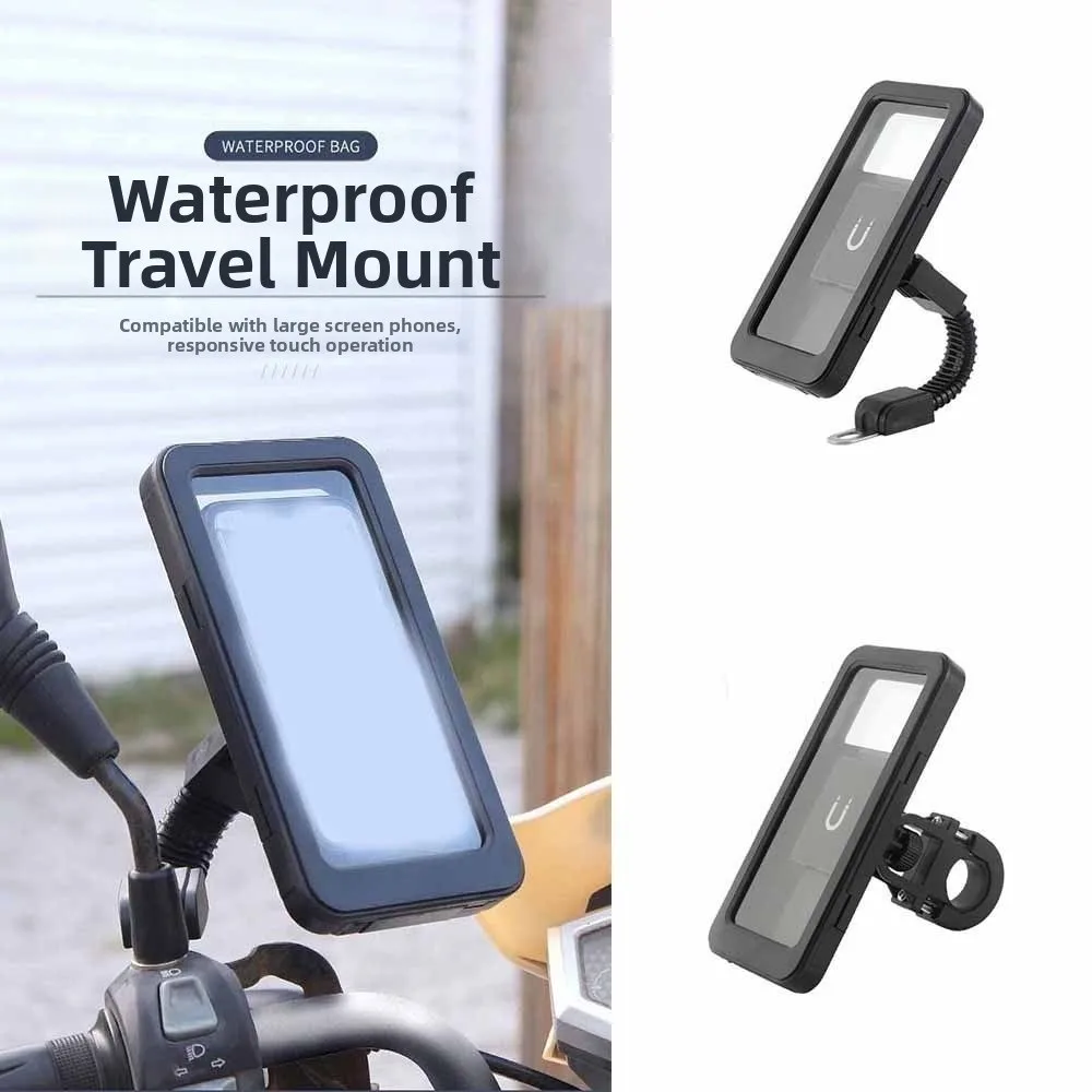 

Waterproof Bike Phone Holder Stable Mount Magnetic Design Phone Navigation Holder 360° Swivel Adjustable Support
