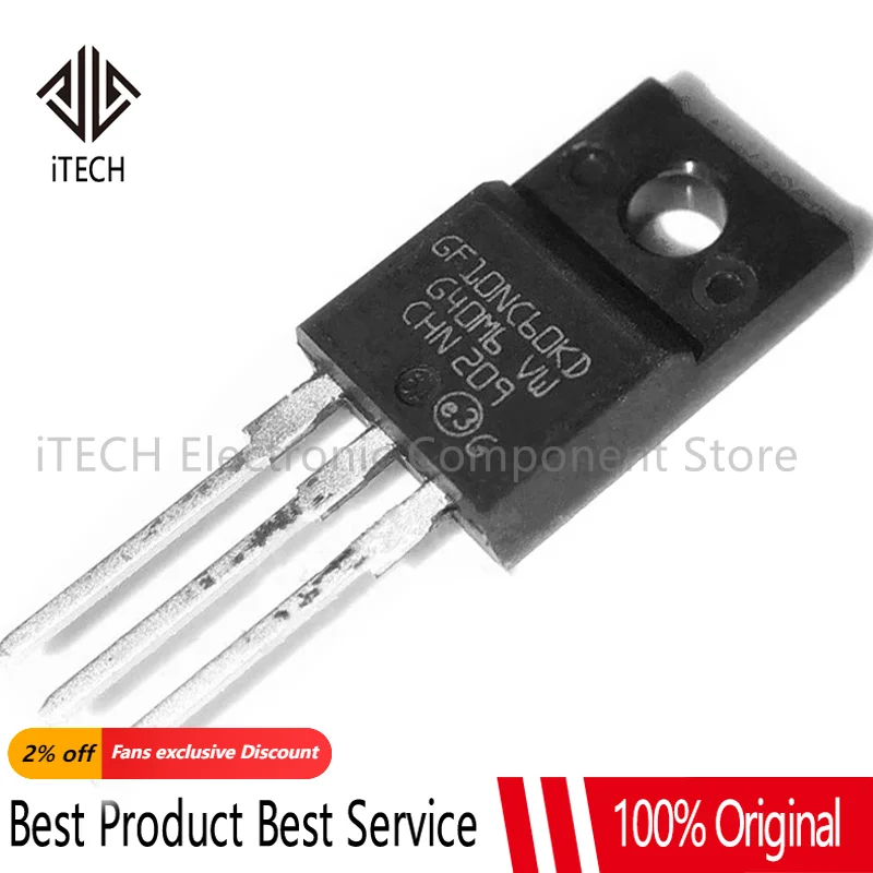 5PCS GF10NC60KD TO-220F STGF10NC60KD TO-220 GF10NC60 10NC60 STGF10NC60 New