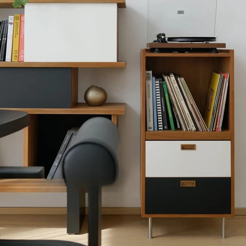 Small apartment retro magic cabinet | Zero footprint vertical storage, narrow body design smart interspersed corners