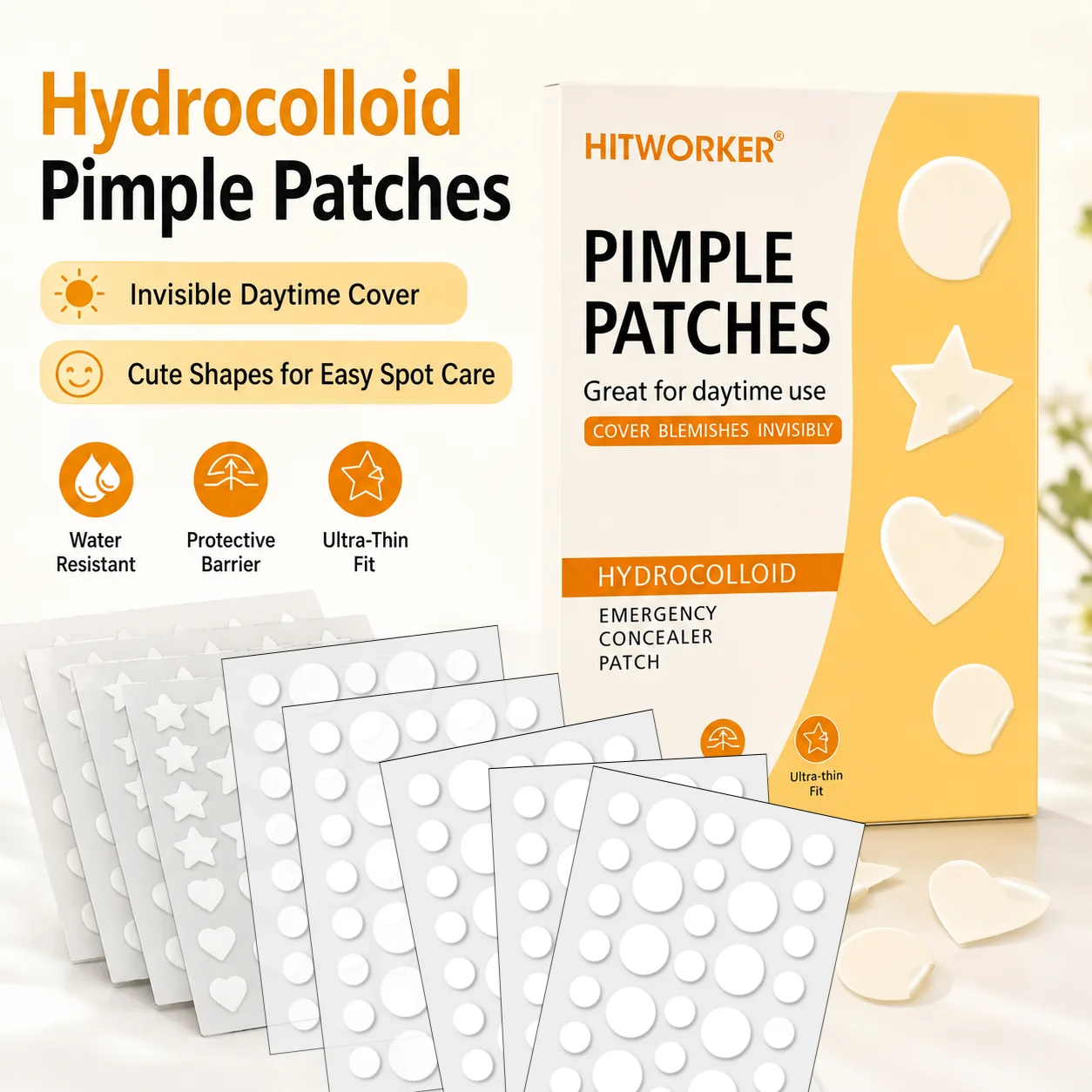 360pcs Acne Patches Gentle and discreet, suitable for day and night use, effectively absorbing impurities from pimples view 3