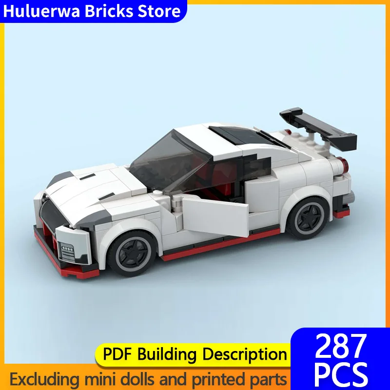 

Модель скоростного гоночного автомобиля MOC, строительные кирпичи GT-R, верхний уровень, спортивный автомобиль, модульная технология, детские праздничные подарки, сборка игрушек, костюм