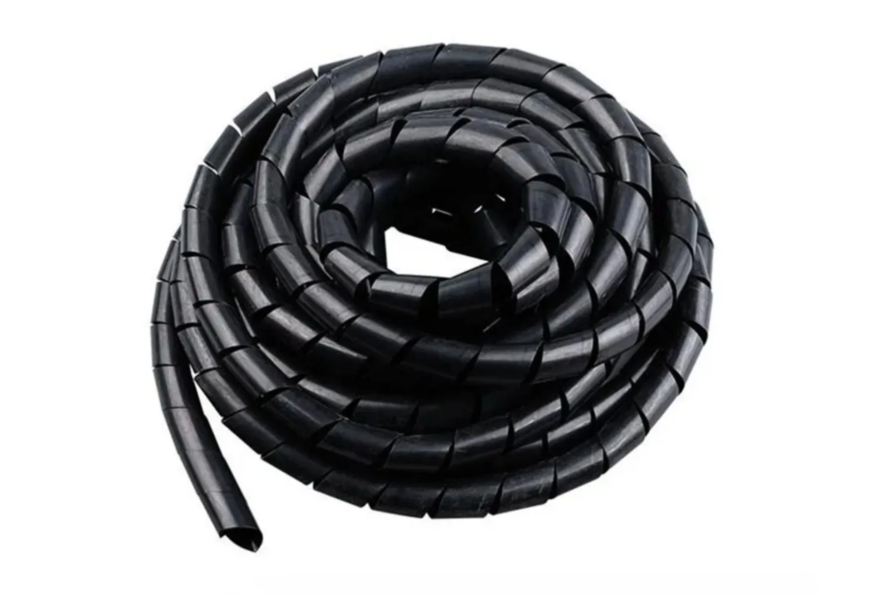 4-30MM Spiral Tube Flexible Cord PC Home Cinema Cable Wire Organizer Wrap Management For PC Computer Black And White