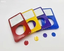 red yellow purple blue plastic front faceplate housing cover case and central button for iPod 5th video 30gb 60gb 80gb