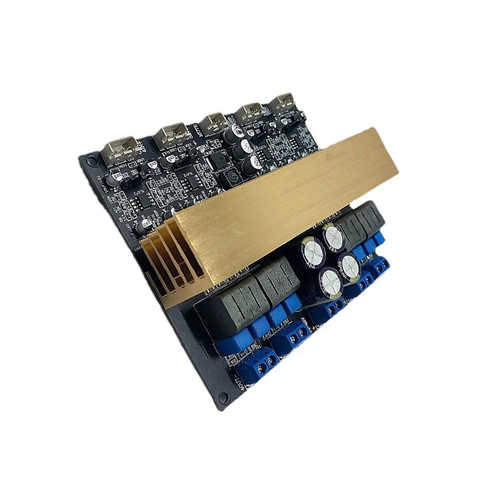 TPA3255 4-Channel Audio For Amplifier Board Designed for Stable Operation with Large Electrolytic Capacitors and Thickened PCB