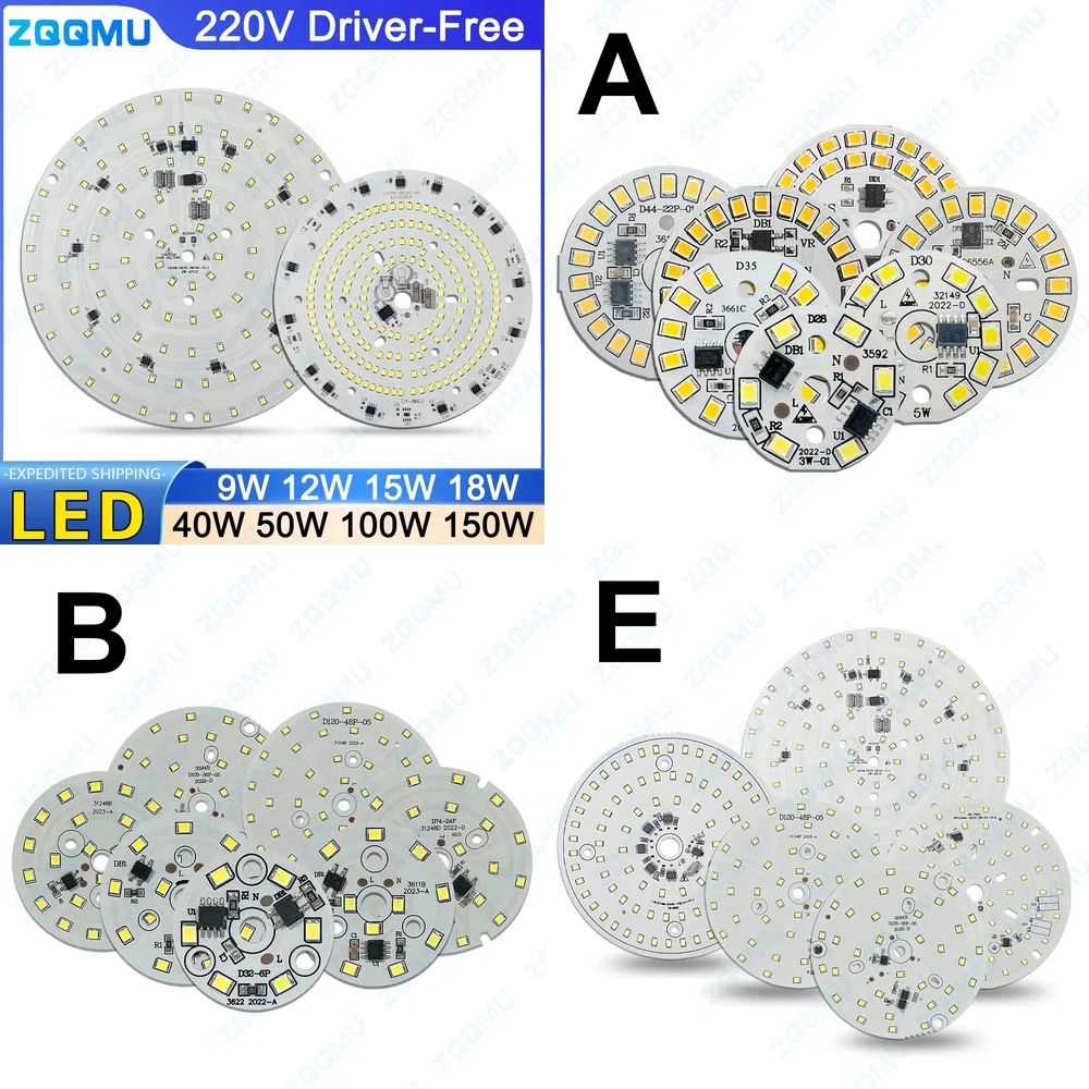 

220V 24W to 150W No Driver Linear LED Light Cool White Ceiling Lamp High Bay Industrial Lighting Energy Efficient Long Lifespan