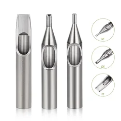 Tattoo Needle Tip 10pcs RT FT DT Sterile Tattoo Stainless Steel Disposable Tattoo Needle Tip Nozzle Disposable Tattoo Gun Nozzle