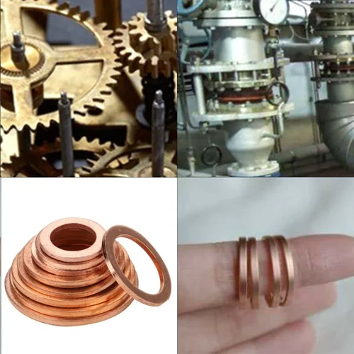 Imagen 2 del producto Juego de tuercas y pernos de junta de arandela de cobre, Kit surtido de sellos de anillo plano, arandela de junta sólida, 400/300/100 Uds.