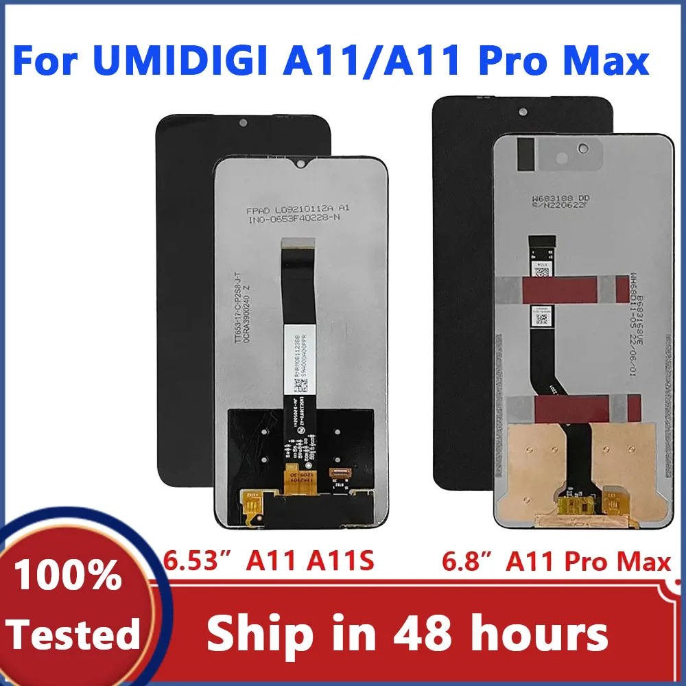 

6.53"Original UMIDIGI A11 LCD Display and Touch Screen Digitizer Assembly for UMIDIGI A11s A11 Pro Max A11Pro 6.8" LCD Sensor