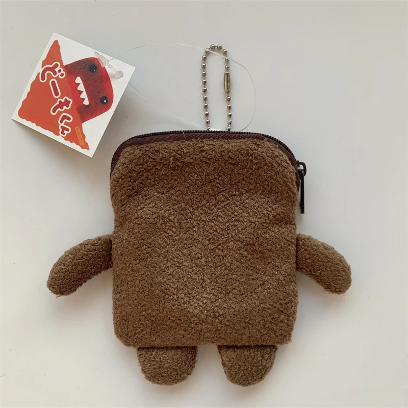 Domo Kun Plush Coin Purse Cute Keychain Wallet Anime Body Mini Small Coin Pouch Case image 3