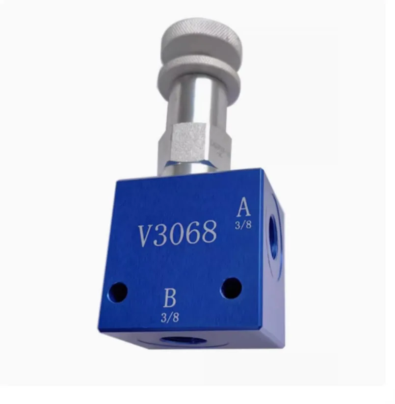 V3068 Manually Adjustable Hydraulic Valve Pressure Relief Valve With Valve Block