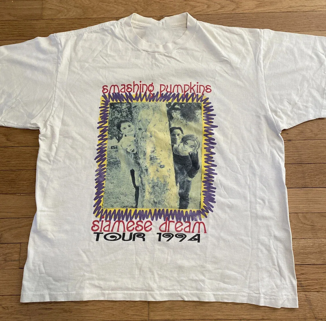 Vtg Smashing Pumpkins Siamese Dream Tour Cotton S 5XL White T Shirt AA2077