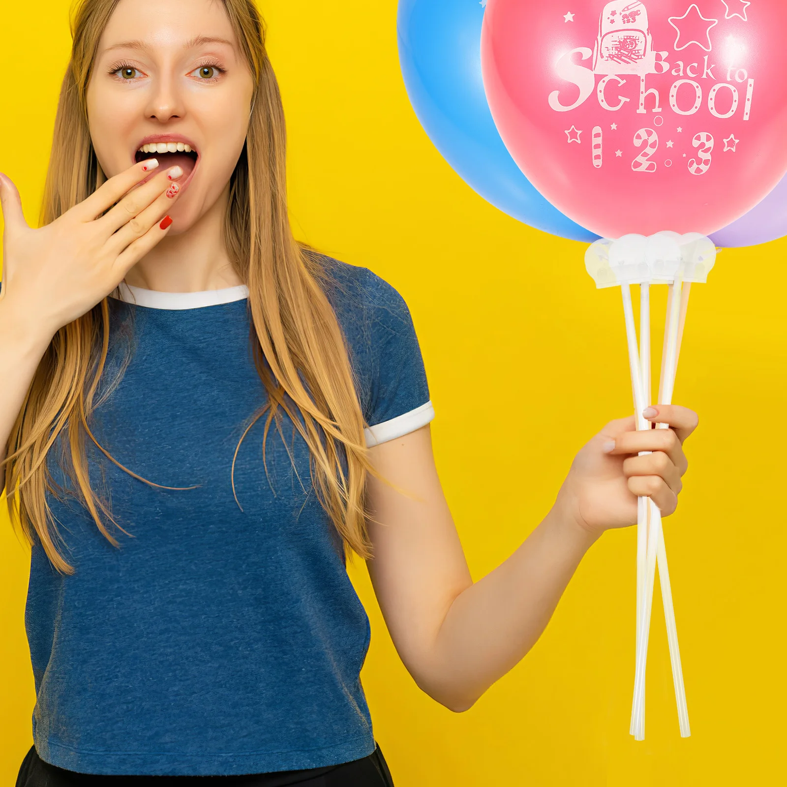 

20 set Plastic Holder Sticks Sealing Party Supplies Birthday Wedding Decoration Accessories Clips For Sealing Tying Tool Party