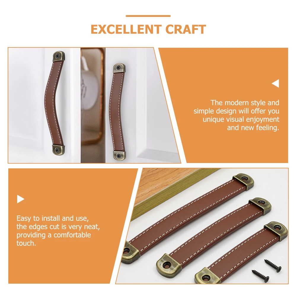 

6pcs Pull Handles Drawer Cabinet Door Pulls Wardrobe Handles Furniture Pulls Durable Replacement Hardware For Closet
