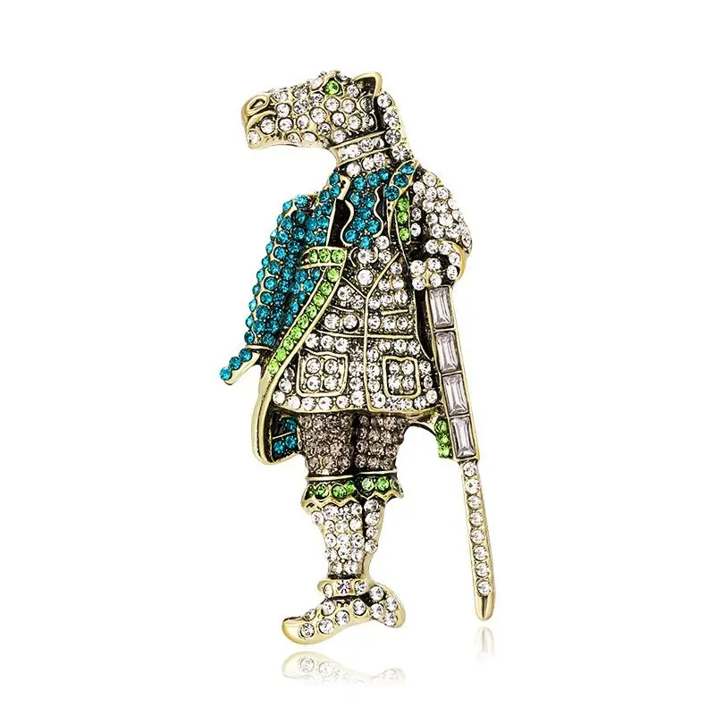 

Fashion retro style centaur knight shield brooch temperament men and women