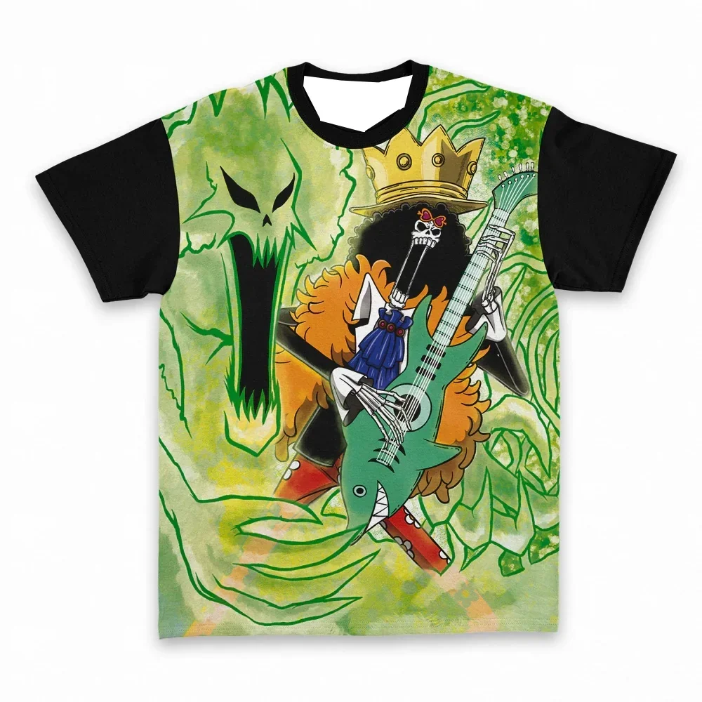 2026 Summer One Piece Brooker Retro Cosplay T-shirt Men's Oversized 3D Printed Short-sleeved Family Unisex Children's Sports