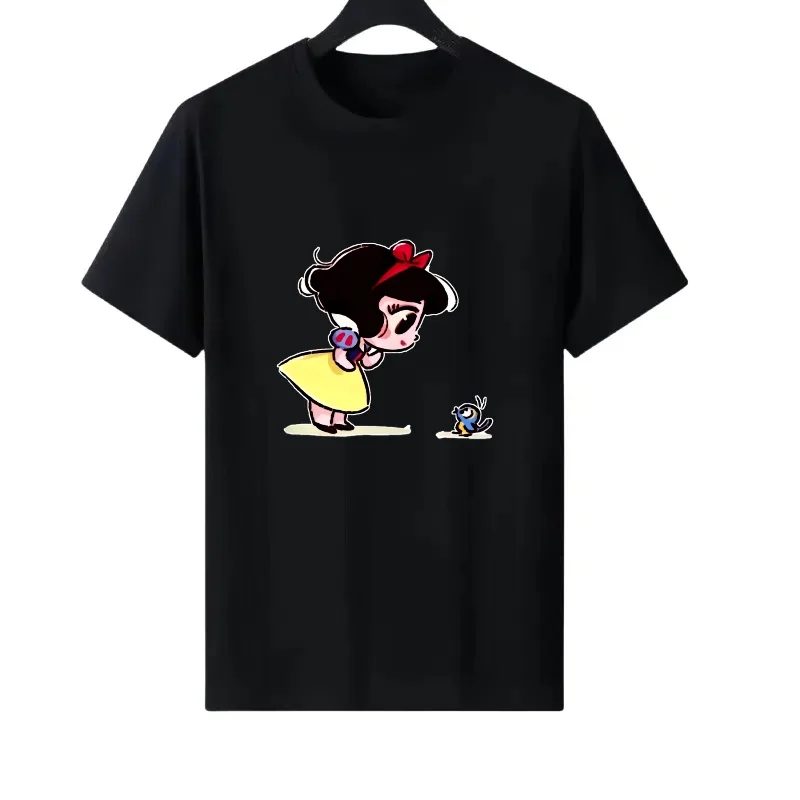 

Disney Sell Woman Fashion Print Round Neck Parent-child Clothing Loose Tops Ladies Cheap Short Sleeves T-Shirt Men Sweatshirts