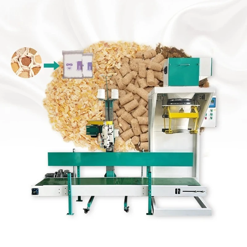 Multifunction 5kg 15kg 50kg Corn Wheat Fodder Grain Pellet Weighing Packing Machine