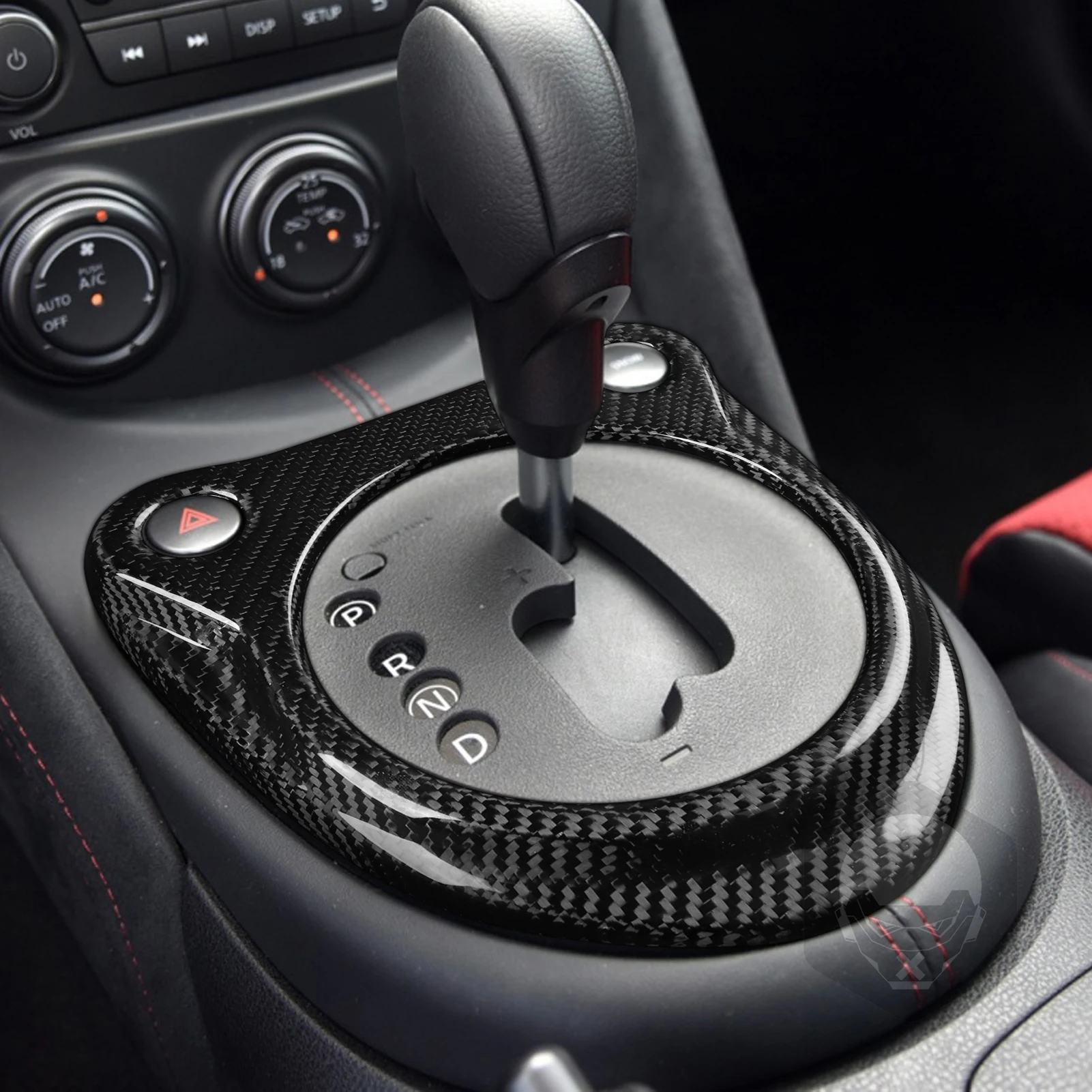 For Nissan 370Z Z34 2009-2019 Real Dry Carbon Fiber Gear Shift Panel Cover Trim Car Interior Decoration Modification Accessories