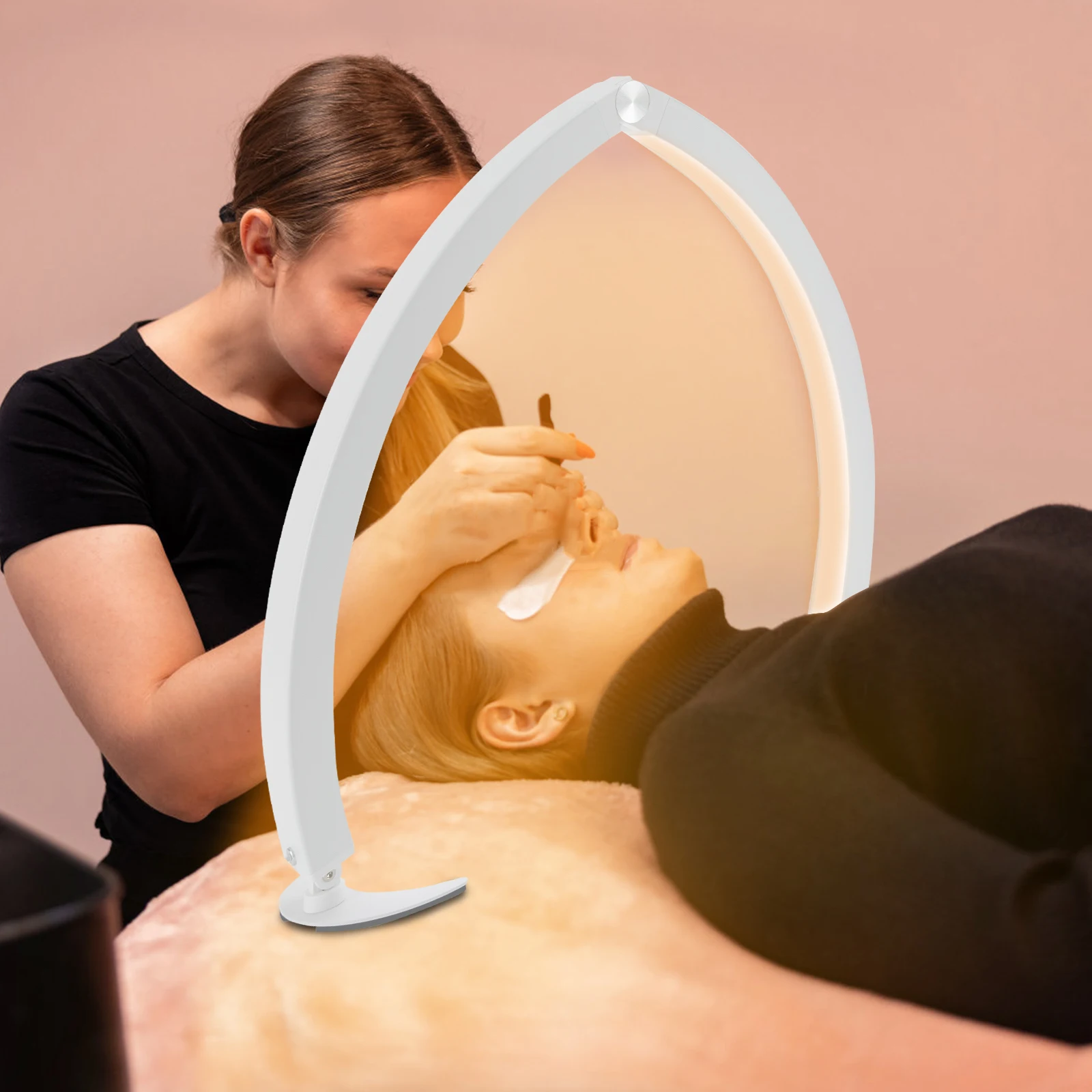 LED-halve maanlicht met helderheid aanpassen 3000K-6000K Halve maan bureaulamp voor nagelkunst