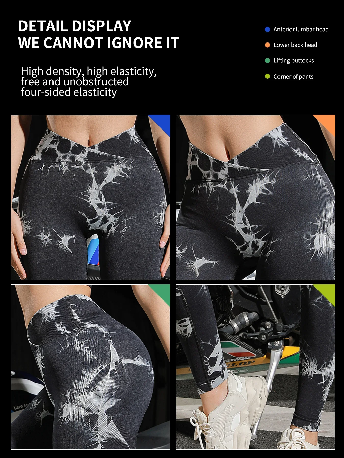 Tie Dye Fitness Legging femme Push Up entraînement Sport Leggings femmes Scrunch fesses femme tenue gymnastique sans couture Legging pantalon