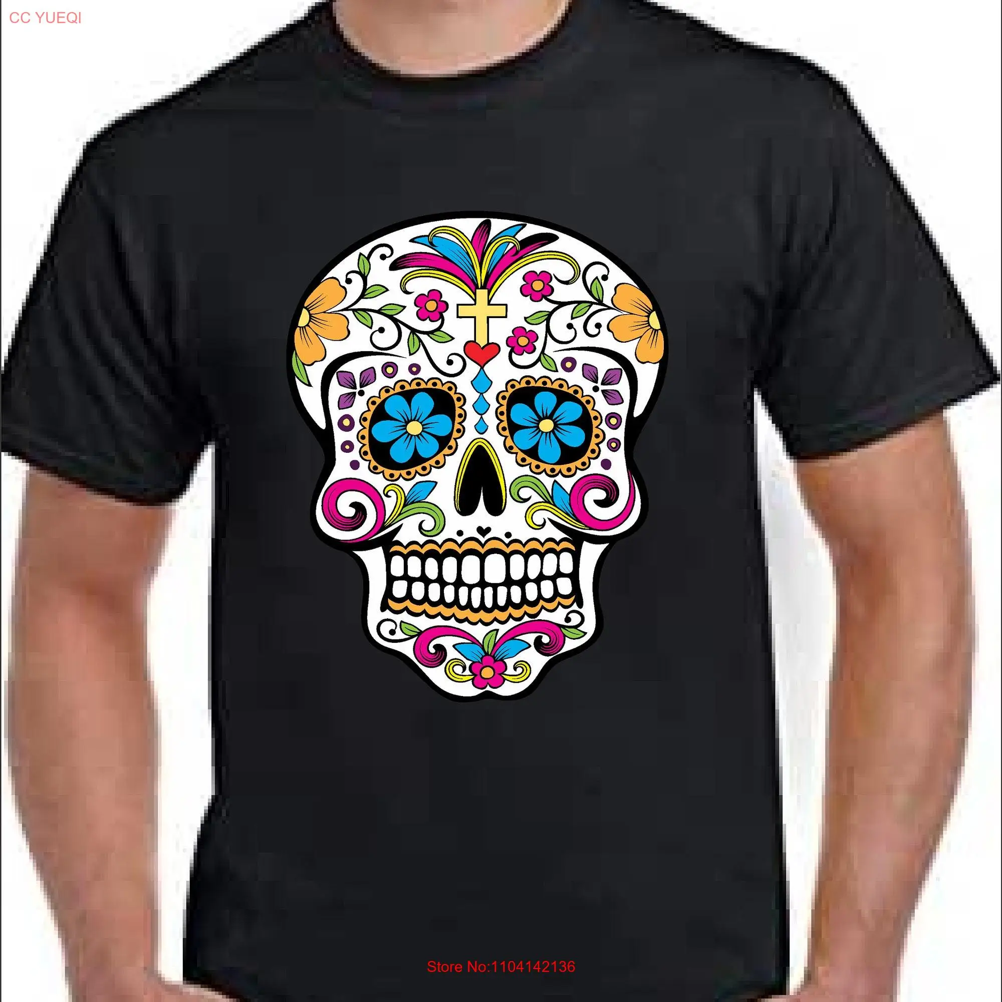 Day of the Dead inspired t shirt by Mono long or short sleeves