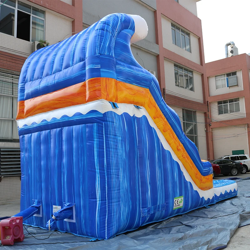 Popular PVC Inflatable Water Slide With Safety Net for Kids for Outdoor and Indoor Use for Rental Business With Swimming Pool