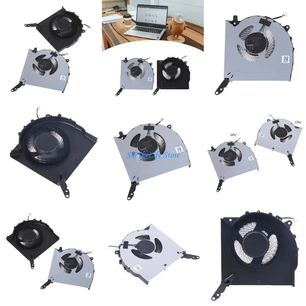 

E65E CPU GPU Cooling Fan for Y9000P 2023 12V Laptops Notebook Graphics Card Radiators Cooling Fan Replacement Component
