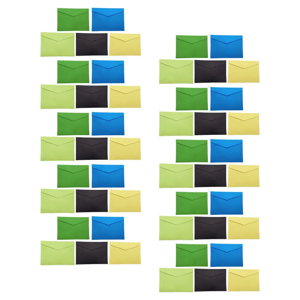 50 قطعة المغلفات الملونة فارغة النمط الغربي الذاتي الختم للدعوات بطاقات المعايدة رسائل الأعمال رسائل بريدية #1