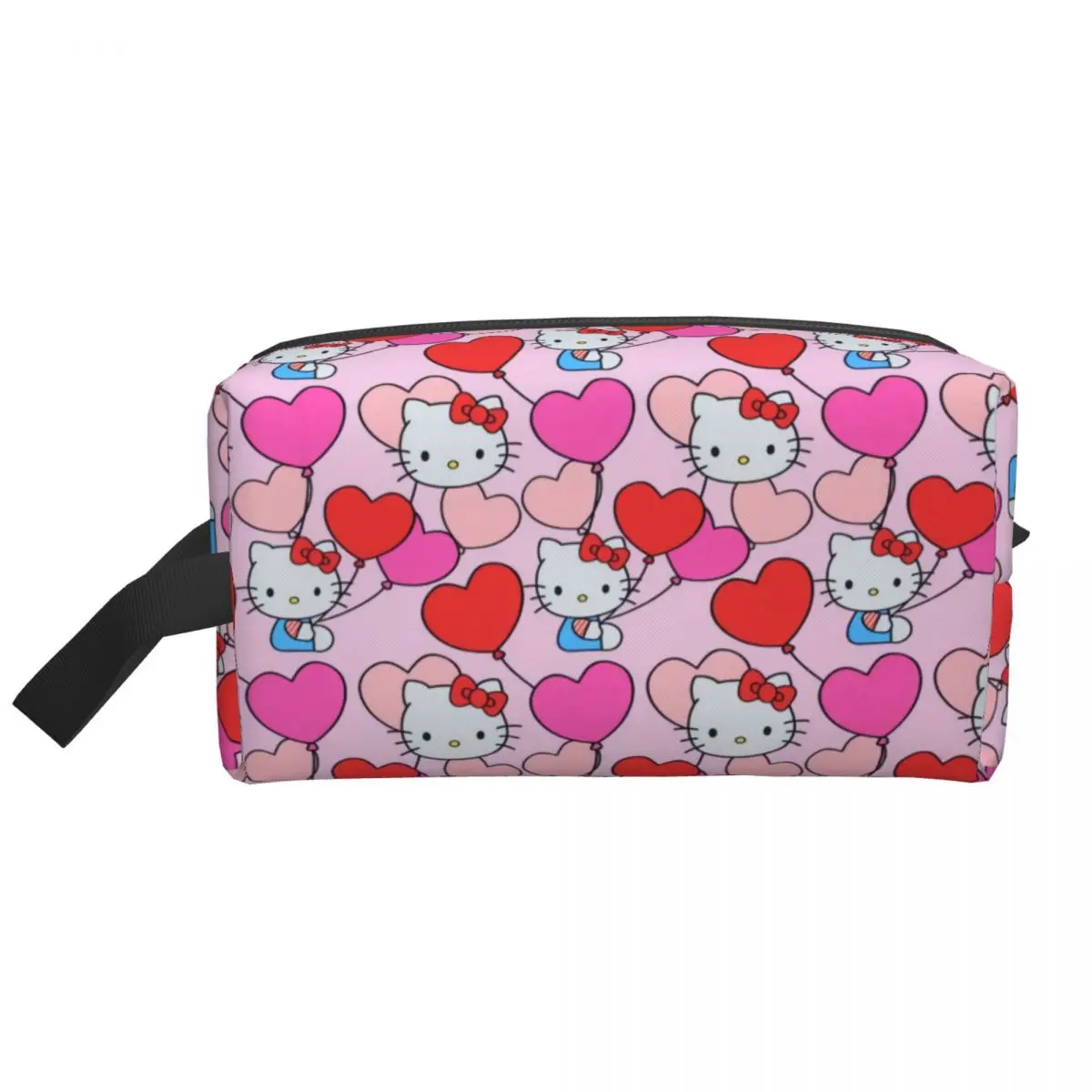 

Custom Kawaii Hello Kitty Cartoon Cat Travel Toiletry Bag for Women Cosmetic Makeup Organizer Beauty Storage Dopp Kit